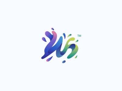 WS color ink inspration logo splash water ws
