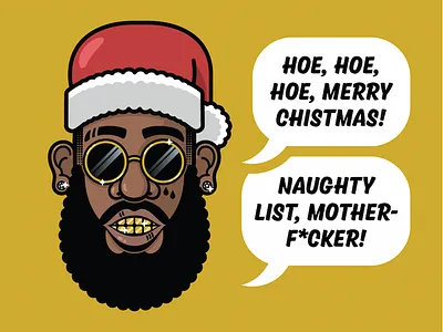 Black Santa black christmas holiday lights santa snow tree winter xmas