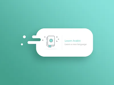 Learn A New Language arabic communicate icon illustration kit language modern simple ui ui card white