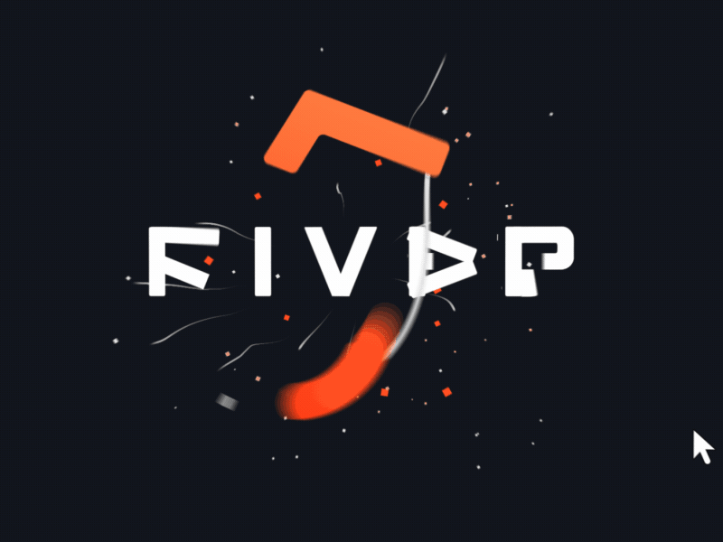 Fiver after effects fiver flat desgin intro motion design particle