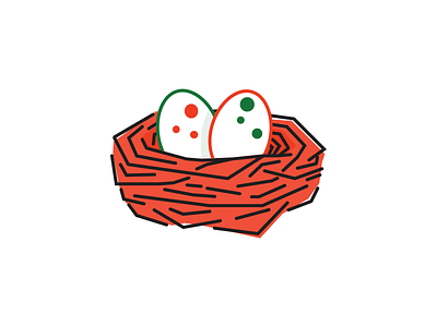 Christmas nest christmas illustration nest