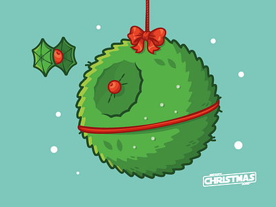 Death Mistletoe Star christmas darkside deathstar illustration rogue one star wars vector xmas