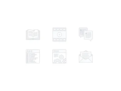 Help Icons api faq knowledge base support template video guides