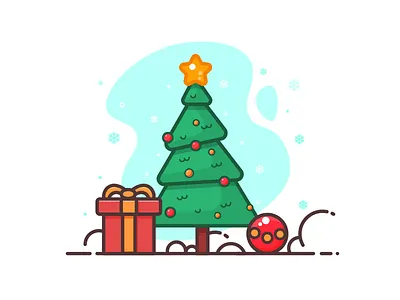 Merry Christmas 100days christmas christmas tree daily gift green happy new year santa snow winter