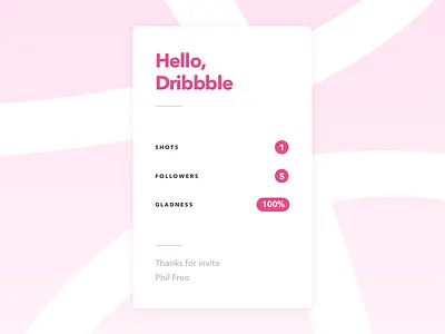 Hello, Dribbble! dribbble hello