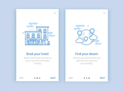 Travel app onboarding design icon illustration onboarding ui ux