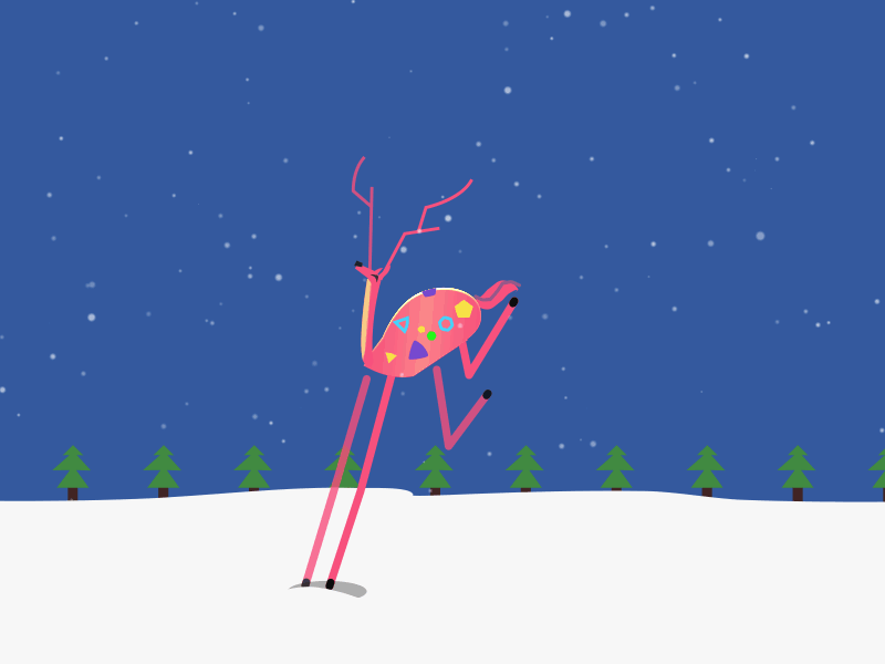Ooh Deer character animation character design deer design merry christmass romain loubersanes