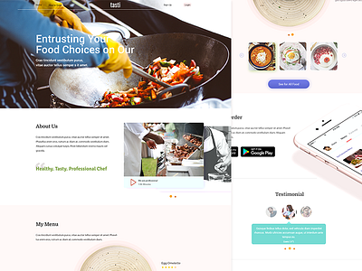 Tasti catering food minimalist practice ui userinterface ux