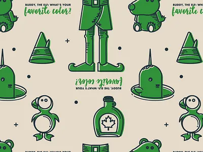 Elf Pattern christmas elf holiday pattern winter wrapping paper