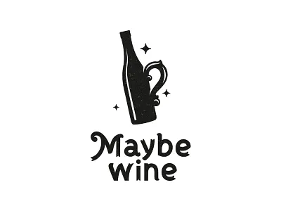 Maybe wine? alcohol cup logo magic maybe party shop tea wine wonderland