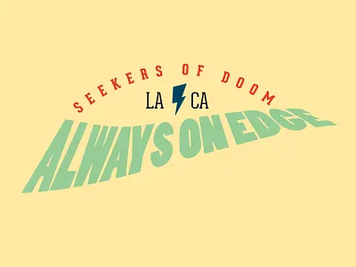 Always on Edge badges design graphic design illustration logo seekers of doom tradecraft