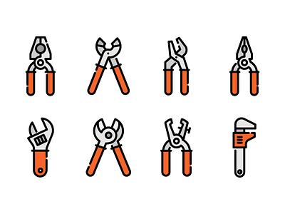 Construction tools construction icons illustrator nippers pliers tool