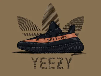 Yeezy 350 v2 Black Cooper X Melonkicks adidas boost digitallillustration illustration yeezy yeezy350