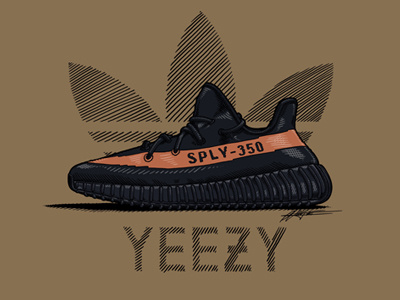 Yeezy 350 v2 Black Cooper X Melonkicks adidas boost digitallillustration illustration yeezy yeezy350