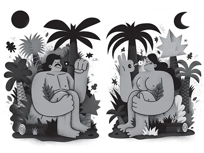 Plants and nature characters color fonzynils fun illustration magazine plants