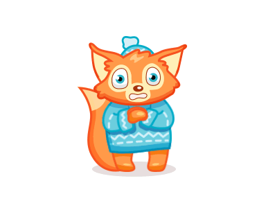 Winter fox animation cold fox winter