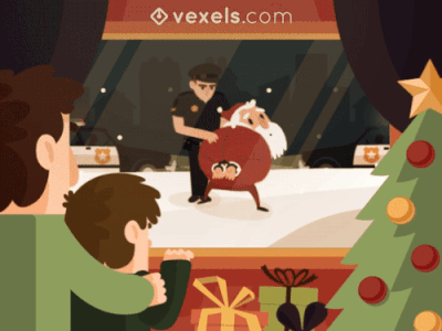 Santa is in trouble christmas holidays police santa trouble