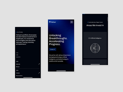 Helixar branding design editorial minimal mobile ui webdesign website