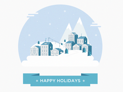 Holiday season flat holidays illustration season greetings snow winter