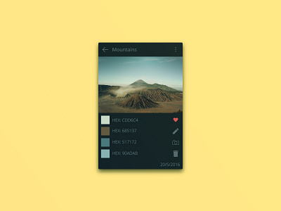 Colors card app card colors concept info interface ui ux