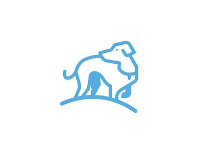 Dog In The Snow Mark dog illustrator logo mark winter