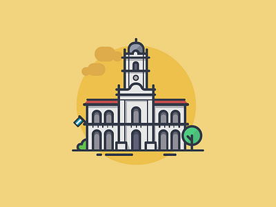 Cabildo de Buenos Aires architecture argentina bsas buenos aires cabildo icondesign icons lineicons minimal