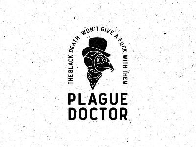 The Plague Doctor artwork band black and white brand design details graphic merch metal metalcore plague doctor underground