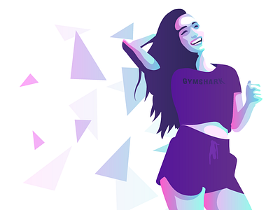 Jazmine Garcia V2 blue fitness garcia illustration jasmine pink purple smooth vibrant youtuber