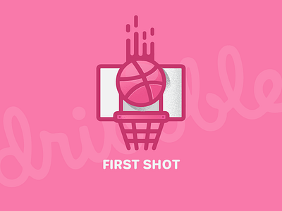 first shot on dribbble backboard first hoop shot throw