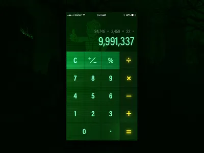 Daily UI 004 - Calculator 004 app calculator daily ui esports fallout gaming ui arcade