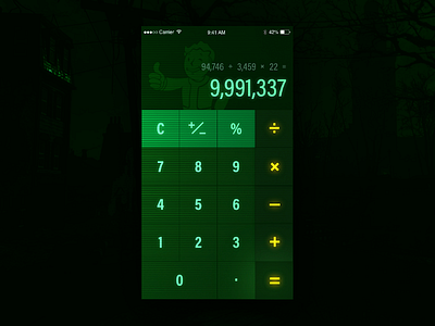 Daily UI 004 - Calculator 004 app calculator daily ui esports fallout gaming ui arcade