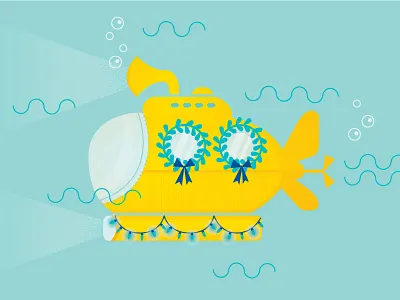Yellow Submarine christmas holiday ocean sea submarine yellow