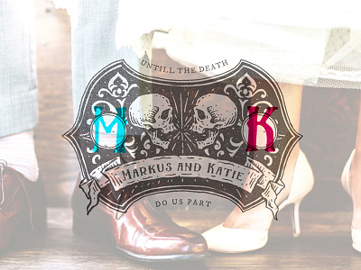 Wedding Logo logo skull vintage wedding