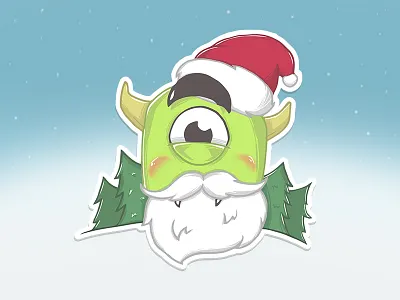 Xmas Lil Bro #10 art character christmas illustration new year sticker stickers