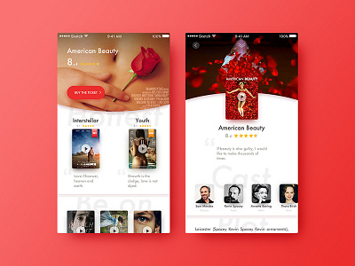 movie app movie red ui