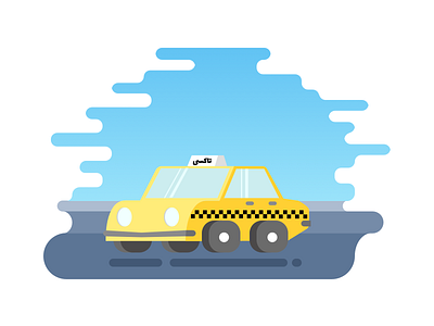 Taxi cab car sky taxi yellow