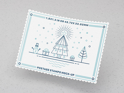 Postage Stamps Mock-Ups correspondence dimension envelope mock up mockup photorealistic postage stamps postal stamp presentation showcase stationery template
