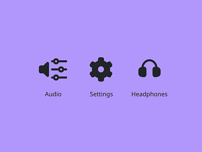 Icons #8 audio headphone icons settings ui vector