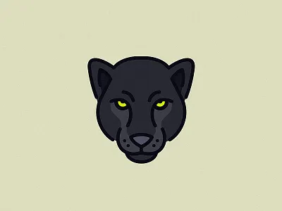 Bagheera animal black cat head jungle logo mascot monoline panther sports wild