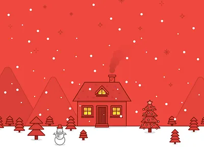 Christmas card card christmas clean flat design illustration line art merry christmas one line snow vector winter