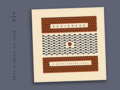 Best Albums of 2016 - 9 | Radiohead album covers countdown illustration moon water