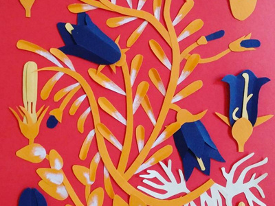 Botanical Studies botanical cut paper cutting flower illustration paper paper art plant scientific