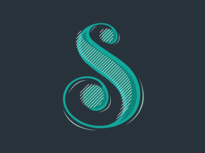 Typefight blue design green hand lettering letter s type typefight typography