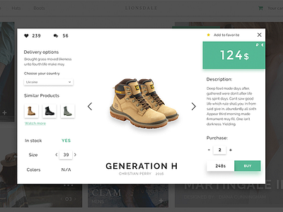 LionsGate Shop design firstshot hellodribbble ui