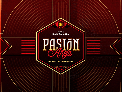 Pasion Añeja - frente branding packaging tags vine vinyl