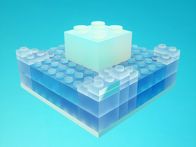 Daily Render: Lego Ice 3d abstract bricks cinema 4d daily daily renders everyday art everydays lego motion motion design octane