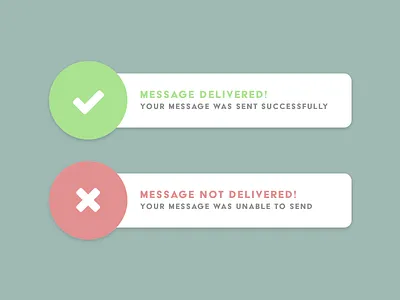 Daily UI - Flash Message (Error/Success) 404 dailyui delivered design error mobile page prompt sent success ui web