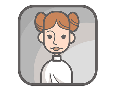 Leia icon leia princessleia starwars vector