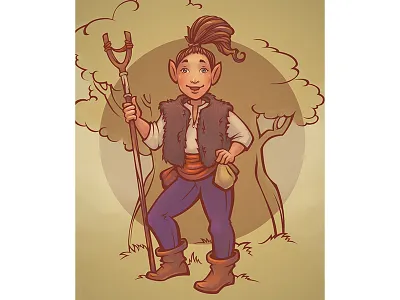 Tass character dragon lance fanart fantasy kender