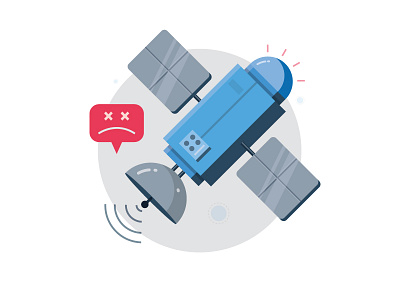 No Internet app empty state icon illustration instamojo mobile no internet satellite space ui vector yatish asthana